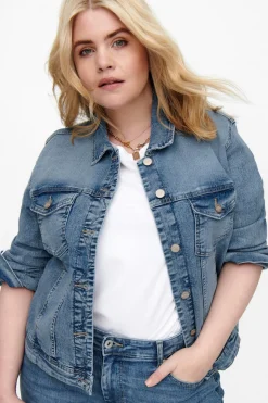 Only Carmakoma Chaqueta vaquera bolsillos talla grande^Mujer Chaquetas