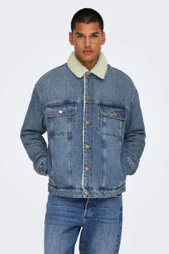 Only & Sons Chaqueta vaquera teddy^Hombre Cazadoras