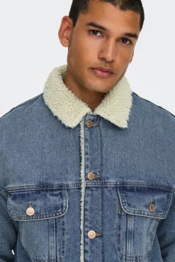 Only & Sons Chaqueta vaquera teddy^Hombre Cazadoras