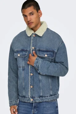 Only & Sons Chaqueta vaquera teddy^Hombre Cazadoras