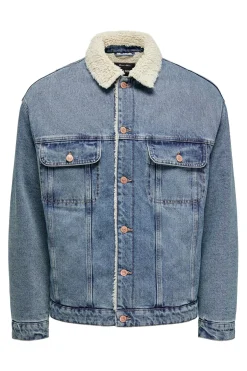 Only & Sons Chaqueta vaquera teddy^Hombre Cazadoras