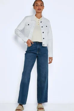 Noisy May Chaqueta white denim^Mujer Chaquetas