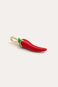 Singularu Charm Chili Pepper Ba&ntilde;o Oro^Mujer Bisutería