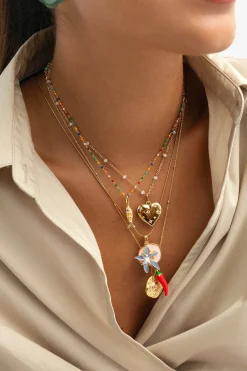 Singularu Charm Chili Pepper Ba&ntilde;o Oro^Mujer Bisutería