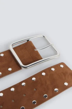 Springfield Cintur&oacute;n ancho ante tachas^Mujer Cinturones