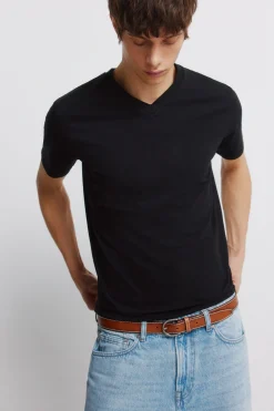 Springfield Cintur&oacute;n efecto piel pespunte^Hombre Cinturones