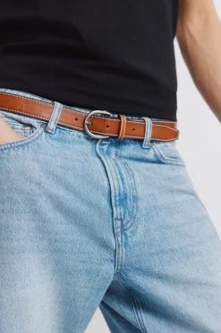 Springfield Cintur&oacute;n efecto piel pespunte^Hombre Cinturones