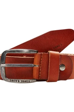 Jack & Jones Cintur&oacute;n piel hebilla met&aacute;lica^Hombre Cinturones