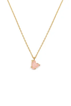 Singularu Collar Adorable Heart Pink Ba&ntilde;o Oro^Mujer Bisutería