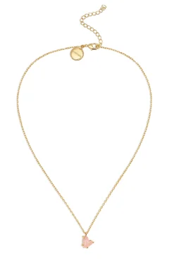 Singularu Collar Adorable Heart Pink Ba&ntilde;o Oro^Mujer Bisutería