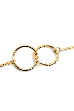 Singularu Collar Circles Twist Ba&ntilde;o Oro^Mujer Bisutería