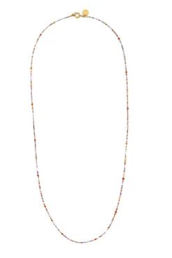 Singularu Collar Long Full Crystal Summer Acero Ba&ntilde;o Oro^Mujer Bisutería