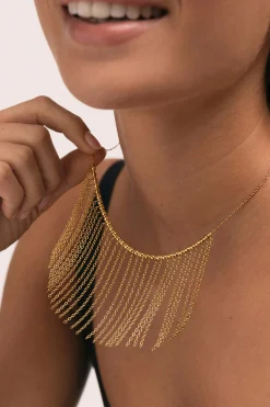 Singularu Collar Regina Acero Ba&ntilde;o Oro^Mujer Bisutería