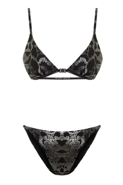 Trendyol Conjunto bikini animal print metalizado^Mujer Baño