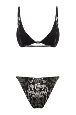 Trendyol Conjunto bikini animal print metalizado^Mujer Baño