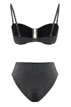 Trendyol Conjunto de bikini bandeau alto brillo^Mujer Baño