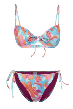 Trendyol Conjunto de bikini fruncido floral^Mujer Baño