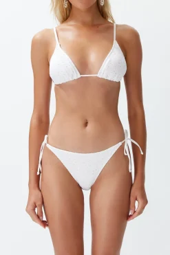 Trendyol Conjunto de bikini triangular brocado^Mujer Baño