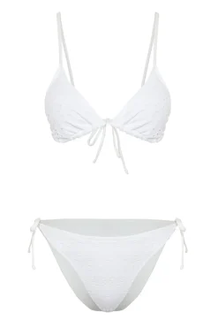 Trendyol Conjunto de bikini triangular brocado^Mujer Baño