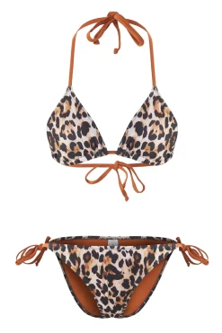 Trendyol Conjunto de bikini triangular animal print^Mujer Baño