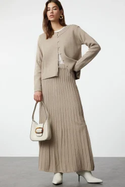 Trendyol Conjunto de cárdigan, falda y top de punto^Mujer Jerséis Y Cárdigans|Faldas