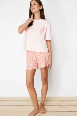 Trendyol Conjunto de pijama corto animal print^Mujer Pijamas