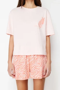 Trendyol Conjunto de pijama corto animal print^Mujer Pijamas
