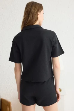 Trendyol Conjunto de pijama corto polo canal&eacute;^Mujer Pijamas