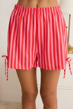 Trendyol Conjunto de pijama corto rayas^Mujer Pijamas