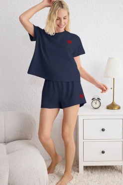 Trendyol Conjunto de pijama corto corazón^Mujer Pijamas