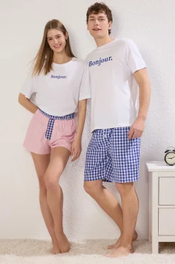 Trendyol Conjunto de pijama corto rayas^Mujer Pijamas