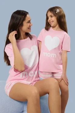 Trendyol Conjunto de pijama corto rayas "Mom"^Mujer Pijamas