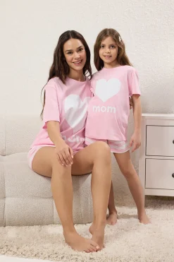 Trendyol Conjunto de pijama corto rayas "Mom"^Mujer Pijamas