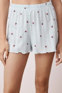 Trendyol Conjunto de pijama corto floral lazos^Mujer Pijamas