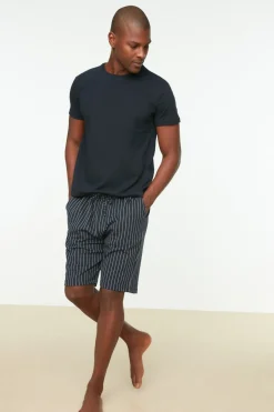 Trendyol Conjunto de pijama corto rayas^Hombre Pijamas