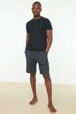 Trendyol Conjunto de pijama corto rayas^Hombre Pijamas