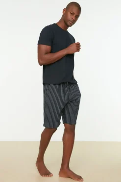 Trendyol Conjunto de pijama corto rayas^Hombre Pijamas