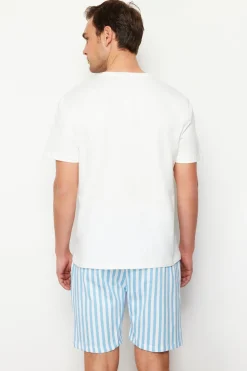 Trendyol Conjunto de pijama corto rayas^Hombre Pijamas