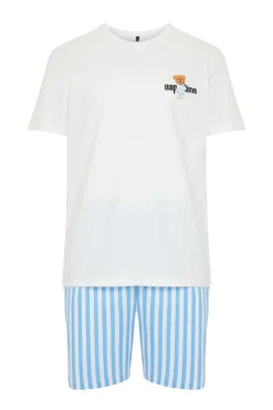 Trendyol Conjunto de pijama corto rayas^Hombre Pijamas