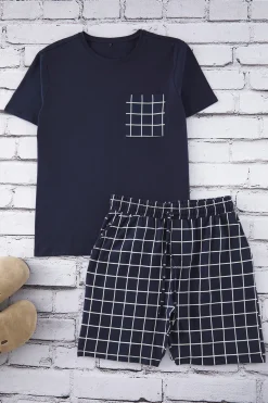 Trendyol Conjunto de pijama corto cuadros^Hombre Total Look|Pijamas