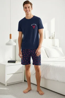 Trendyol Conjunto de pijama corto langostas^Hombre Pijamas
