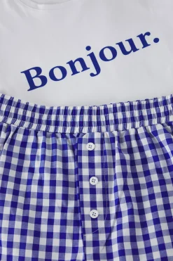 Trendyol Conjunto de pijama corto cuadros^Hombre Pijamas