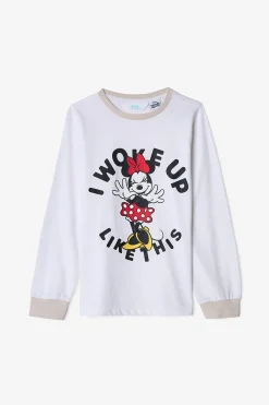 Penti Conjunto de pijama de manga larga de 2 piezas con estampado de Minnie Mouse para ni&ntilde;as^Niños Pijamas|Licencias