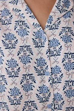 Penti Conjunto de pijama de manga larga con estampado de flores es^Mujer Pijamas