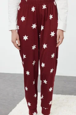 Trendyol Conjunto de pijama estrellas blanco y rojo^Mujer Pijamas