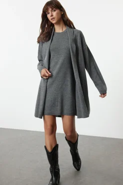 Trendyol Conjunto de vestido y c&aacute;rdigan mini^Mujer Jerséis Y Cárdigans|Vestidos Y Monos