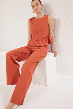 Trendyol Conjunto fluído de dos piezas^Mujer Camisetas|Pantalones