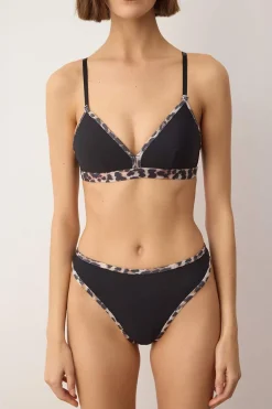 Trendyol Conjunto lencer&iacute;a triangular animal print^Mujer Sujetadores|Braguitas