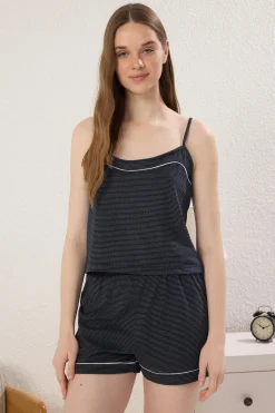 Trendyol Conjunto pijama corto tirantes rayas^Mujer Pijamas