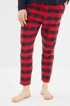 Trendyol Conjunto pijama hombre cuadros rojo y azul^Hombre Pijamas